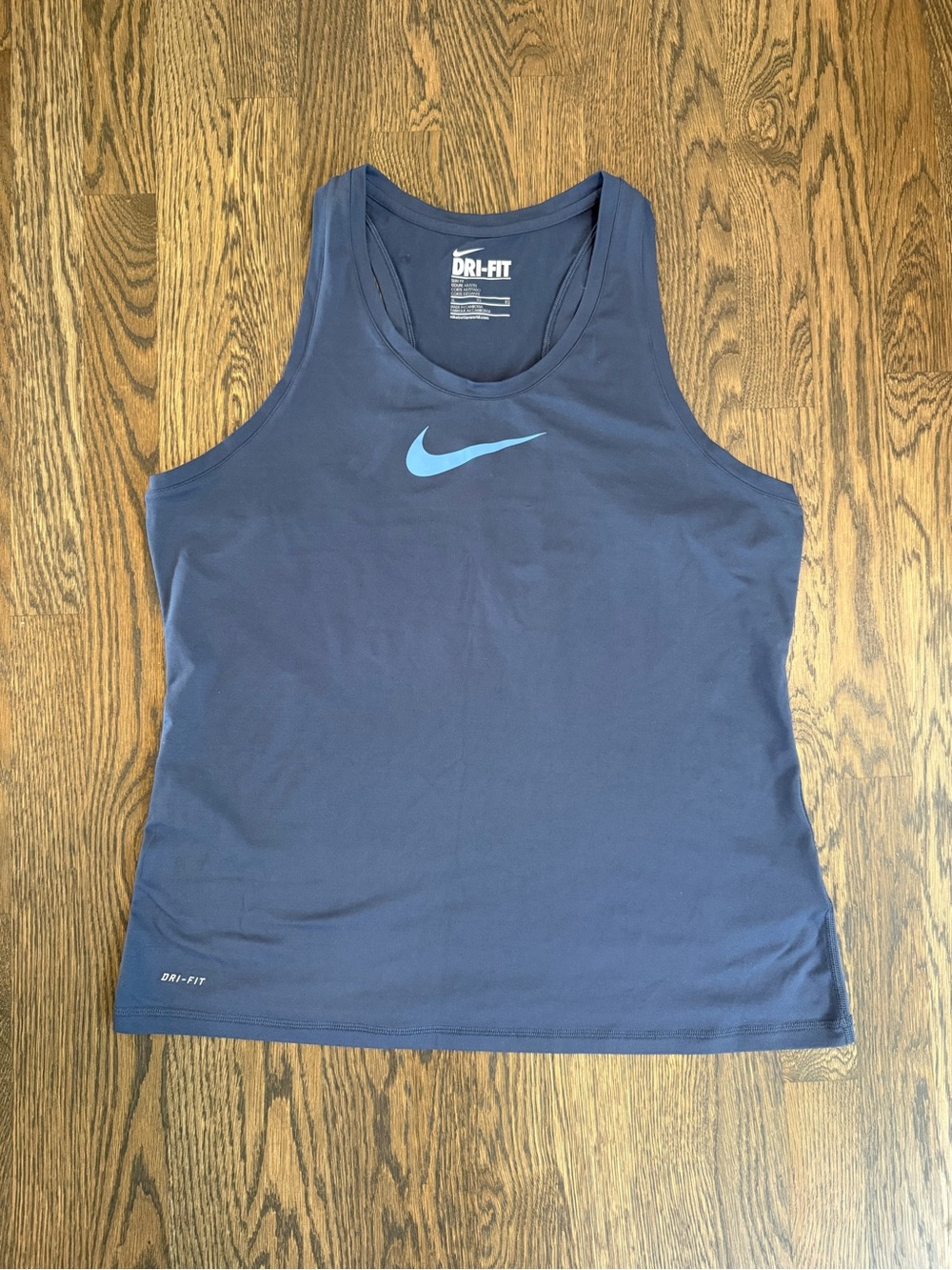 Nike Dri-FIT Navy Blue Swoosh Racerback Athletic Tank Top Size XL $45